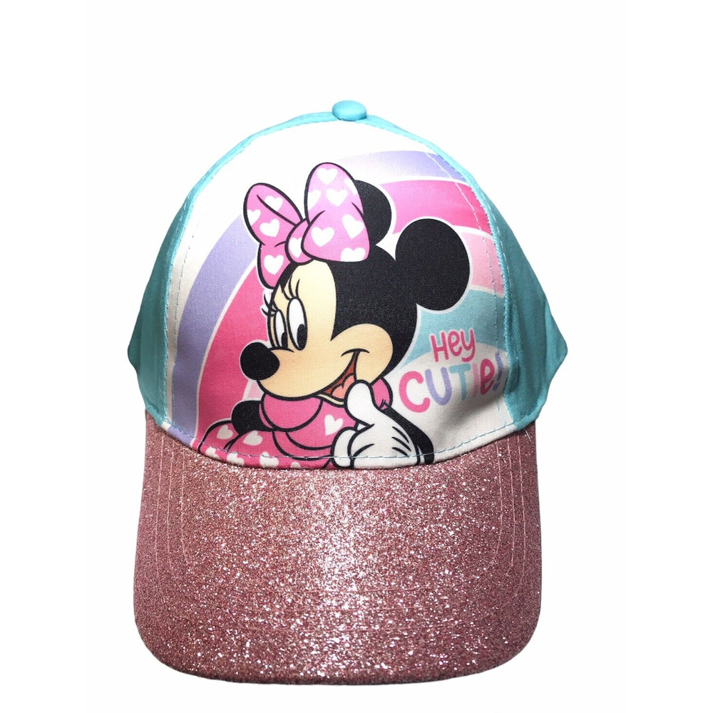 Disney Hat Cap Strap Back Teal Minnie Mouse Adjustable Youth Girls Kids Baseball